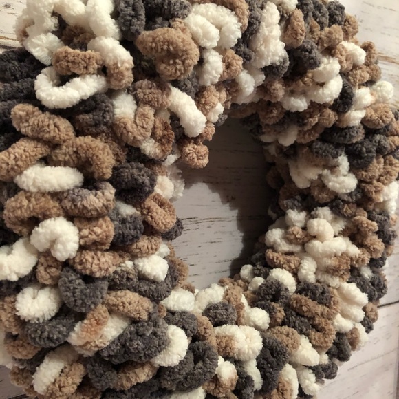 Handmade Yarn Wreath - Picture 2 of 2